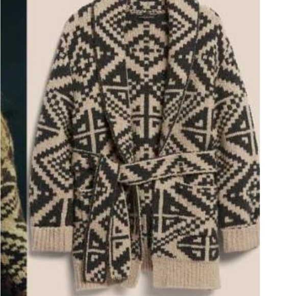 ISO!!! Banana Republic Heritage Jacquard Cardigan Poker Face XS, S, or M - Picture 4 of 4